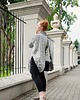 bluza bez kaptura damska Bluza damska tunika luźna asymetryczna print 3