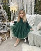 sukienki dla dziewczynki Sukienka Dresowa Zielona Tiulowa 3
