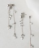 kolczyki srebrne AURORA - długie kolczyki srebrne wieczorowe z łańcuszkami i cyrkoniami 2