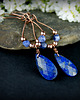 kolczyki wire wrapping Długie kolczyki z lapis lazuli 4