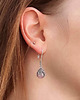 kolczyki wire wrapping Jasnoróżowe w siateczce - kolczyki (lub klipsy) 3