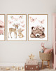 obrazy i plakaty do pokoju dziecięcego Plakaty dla dzieci Zwierzątka, pastelowe plakaty dla dziewczynki 1