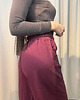 spodnie materiałowe damskie Bawełniane spodnie Borgogna 2