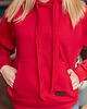bluza z kapturem damska Bluza Clasic kangurka czerwony 4