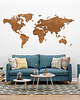 Ozdoby na ścianę Drewniana Mapa Świata 180x90x06 cm Granice 9