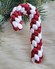 ozdoby choinkowe OD RĘKI: Bordowe Zawieszki Na Choinkę - laski cukrowe plecione, zestaw 3szt. 4