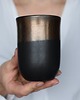kubki Kubek ceramiczny czarno- złoty 325ml 1