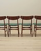 krzesła Komplet czterech krzeseł tekowych, duński design, lata 70, produkcja: Dania 8