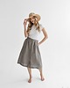 spódnice midi Lniana Spódnica LILY TRUE GRAY 3