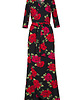 sukienki maxi damskie  Maxi sukienka w róże	 3