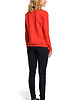 bluza bez kaptura damska Bluza z falbanką-czerwona(M-331) 2