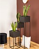 doniczki DONICA METALOWA, kwietnik stojący 60cm CZARNY Loft 2
