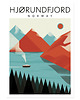 plakaty Plakat, Hjorundfjord, Norwegia, fiord, Skandynawia 1
