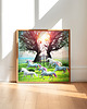 plakaty Surrealistyczny Plakat "Freedom" Kolaż 30x30cm 3