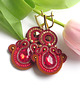 kolczyki soutache Lady in red 1
