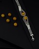 bransoletki wire wrapping Bursztynowa bransoletka ze srebrnego łańcuszka 1