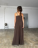 sukienki maxi damskie Sukienka Motion chocolate maxi 2