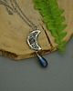wisiory Wisiorek księżyc niebieski labradoryt wire wrapping 4