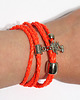 bransoletki - inne Bransoletka - Pomarańczowa, neonowa palma - owijana 3