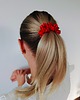 gumki do włosów Gumka jedwabna, scrunchie, frotka płomienna  czerwień MIDI 2