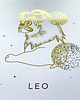 grafiki i ilustracje Plakat złocony - Mops Leo 2