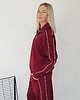 komplety damskie Gaia rozpinany komplet z lamówkami bordowy 7