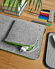 etui na laptopa ETUI NA MACBOOKA I ZASILACZ  zielony zamek 4