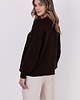 swetry damskie  Sweter w sportowym stylu - SWE322 brąz MKM 3