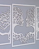 inne DEKORACYJNY TRYPTYK AŻUROWY, TWARZE, DRZEWO, DEKORACJA ŚCIENNA 3D, ORNAMENT,  1