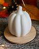 figurki i rzeźby Betonowa dynia ozdobna biała 1