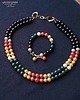 bransoletki - inne Bajecznie kolorowa bransoletka Boho ze szklanych pereł prezent  handmade 7