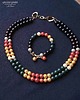 bransoletki - inne Bajecznie kolorowa bransoletka Boho ze szklanych pereł prezent  handmade 6