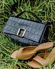 torby na ramię Torebka Skórzana ROSE czarny CroCo mat GOLD 4