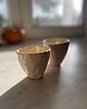 kubki i filiżanki Zestaw 2 Organicznych Ceramicznych Czarek Wabi Sabi Liliowe Beżowe 220 ml 2