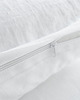 poduszki gładkie Lniana Poszewka Na Suwak PURE WHITE 6