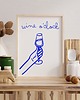 plakaty PLAKAT wino, niebieska grafika, wine o clock, ozdoba do kuchni 1