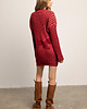 kardigany damskie Kardigan LOVE LINES Long red 3