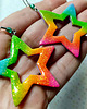 kolczyki z masy plastycznej Kolorowe kolczyki gwiazdy 1