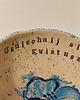 filiżanki Ceramiczna filiżanka handmade z napisem i kwiatem 3