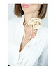 chokery Jedwabny  kremowy choker 3