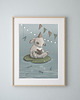 obrazy i plakaty do pokoju dziecięcego Reading Bunny - plakat do pokoju dziecka 1