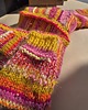 swetry damskie  Kolorowy sweter alpaka merino Pink Explosion z guziczkami 3