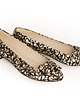 baleriny damskie SKÓRZANE BALERINY ZAPATO 048 - ZŁOTE KWIATY 1