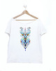 t-shirt damskie Folkowy jeleń kolory Biały Oversize 2