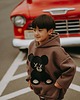 bluzy dla chłopców Bluza oversize Mocha Teddy 3