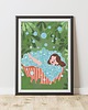 grafiki i ilustracje Plakat Jungle bath 2