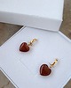 kolczyki pozłacane Kolczyki CHOCO HEARTS- srebro 925 złocone 24K  piasek pustyni 2