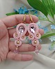 kolczyki soutache Pudrowe różowe kolczyki sutasz, kolczyki na wesele, róż złote 1