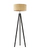 lampy podłogowe Drewniana lampa stojąca trójnóg z rattanowym kloszem HAITI BOHO 3