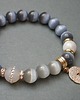 bransoletki z kamieni naturalnych KOLEKCJA  RICH - Grey and gold 3